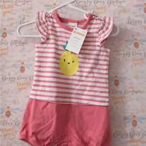 NWT Gymboree Pink and White Striped Romper